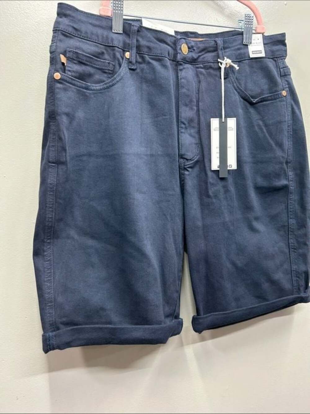 Judy Blue Dark Navy Rolled Hem Jean Shorts